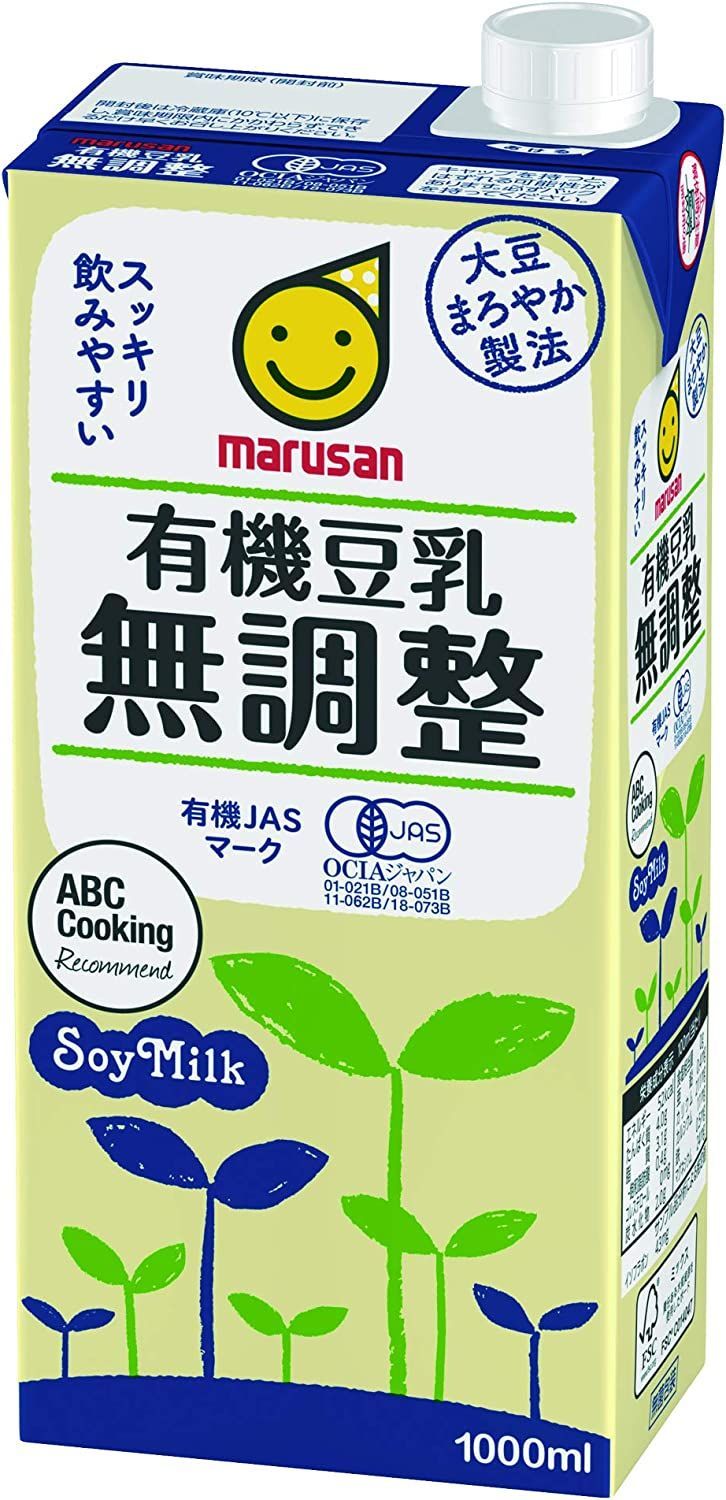 マルサンアイ 有機豆乳無調整 パック 1L 1000ml×3ケース/18本