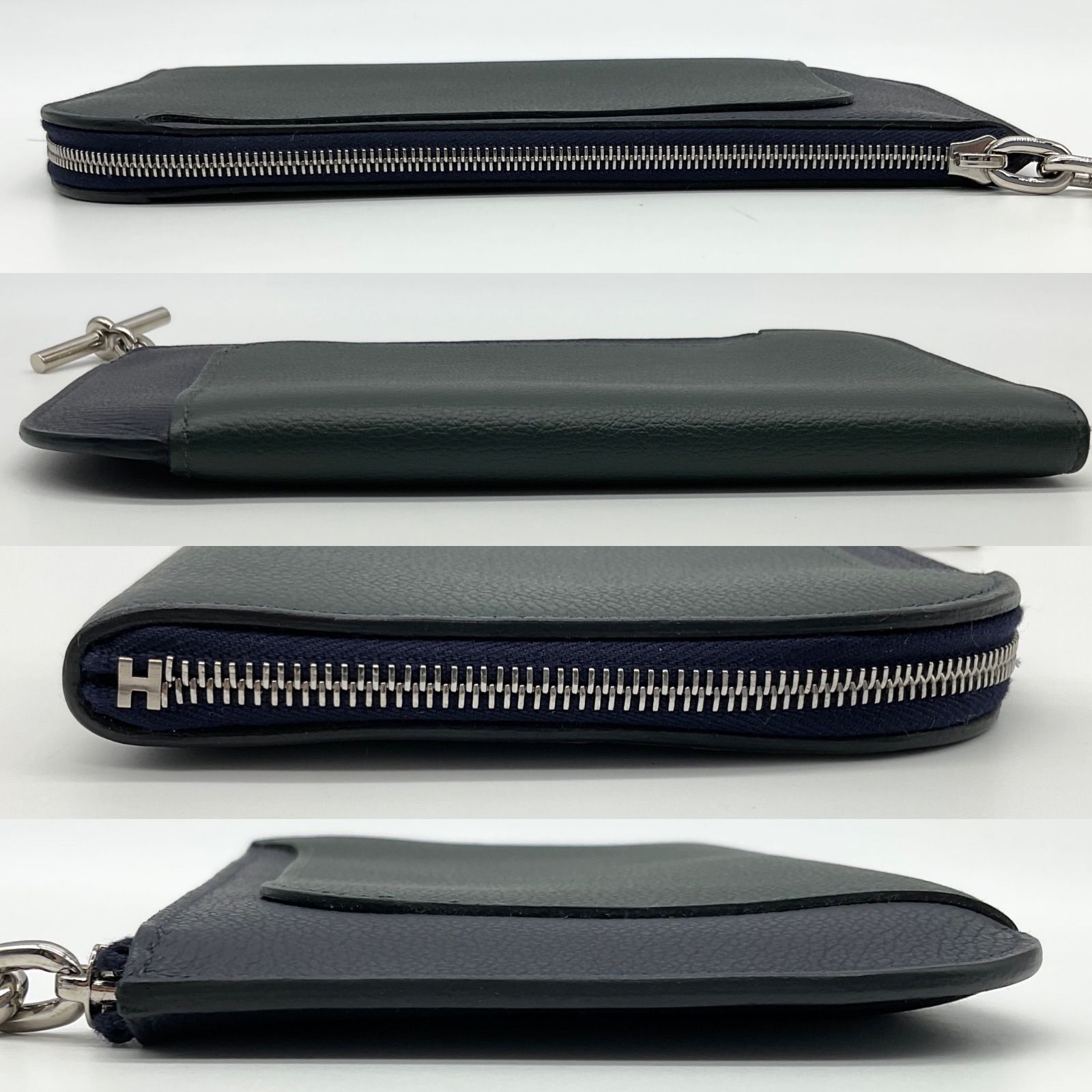 ▽HERMES エルメス ストラップ GM スマホケース L字ファスナー 長財布 