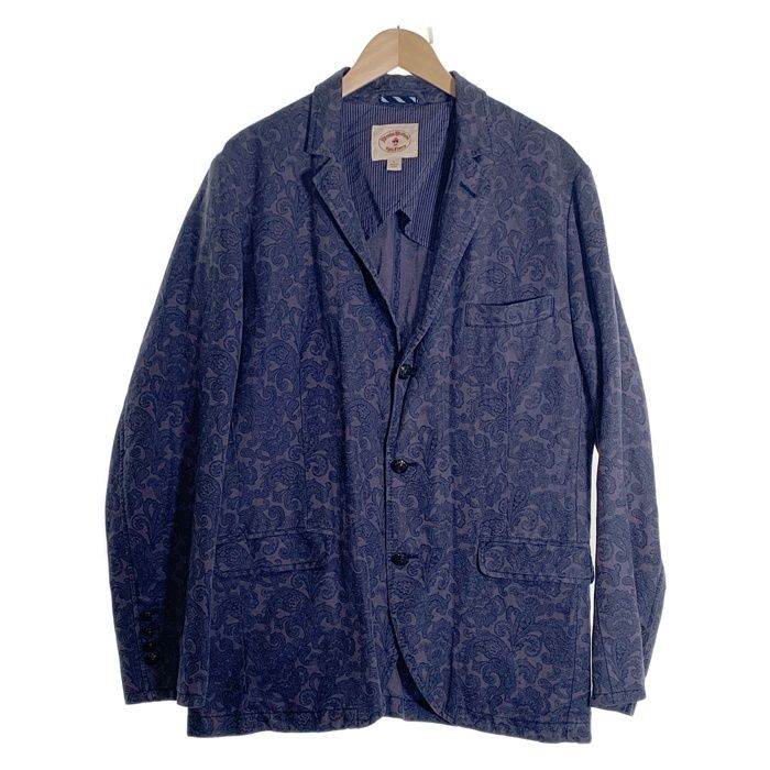 ◎極美品◎ブルックスブラザーズ　テーラードジャケット　リネン　ペイズリー柄　紫 Brooks Brothers ブルックスブラザーズ ペイズリー柄 リネン
