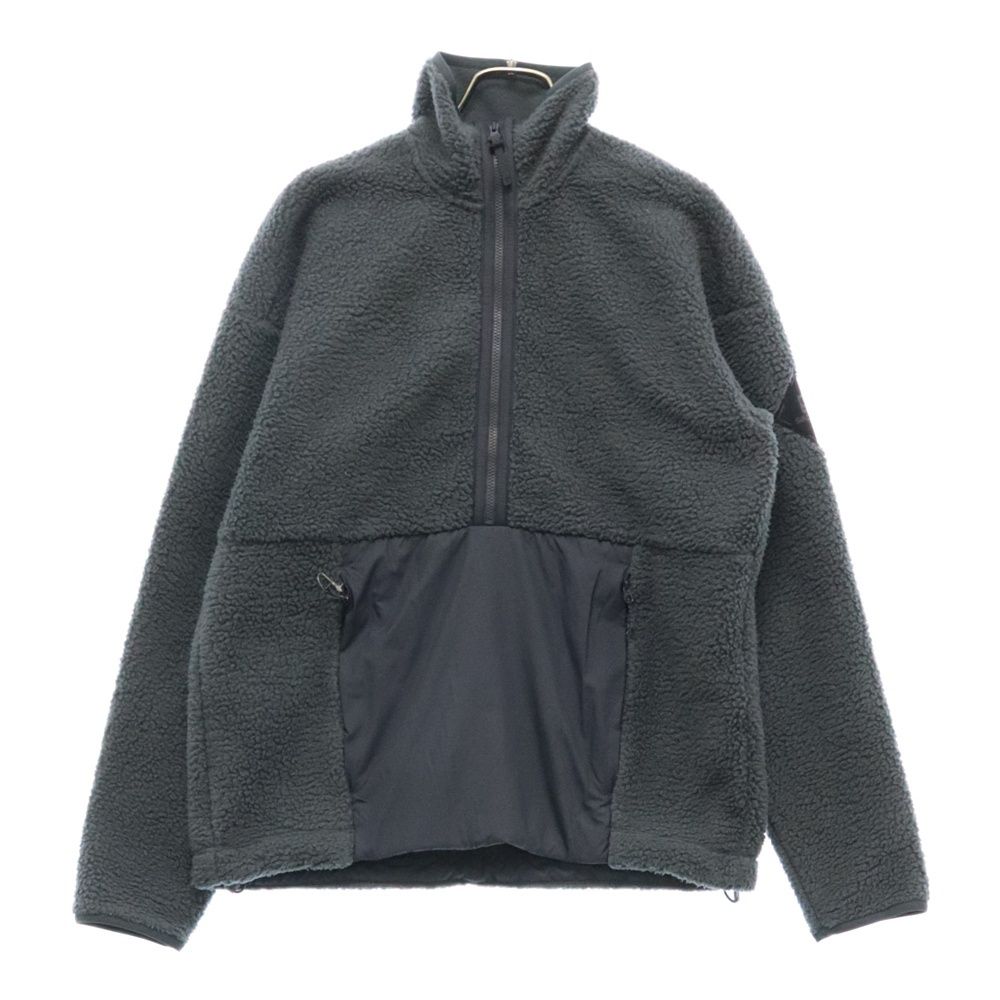 SALOMON (サロモン) SNOWSHELTER TEDDY HALF ZIP W スノーシェルター テディー ハーフジップ ボアフリースジャケット グレー LC1360800 EBONY
