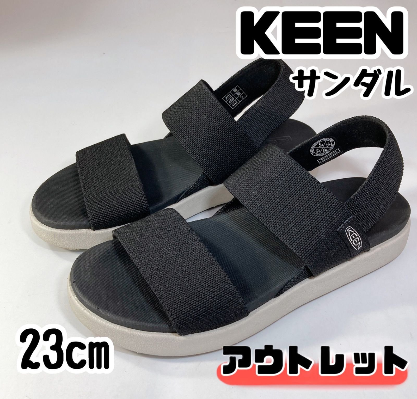 AZ449 KEEN キーン ELLE BACKSTRAP サンダル 23cm / ブラック