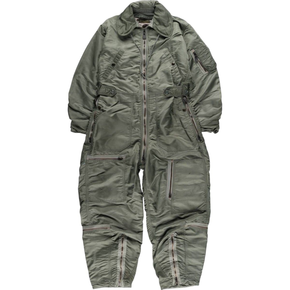 古着 米軍実品 50~60年代 CWU-1|P フライトスーツ 長袖 オールインワン つなぎ MEDIUM-LONG メンズM相当 ヴィンテージ|eaa554119