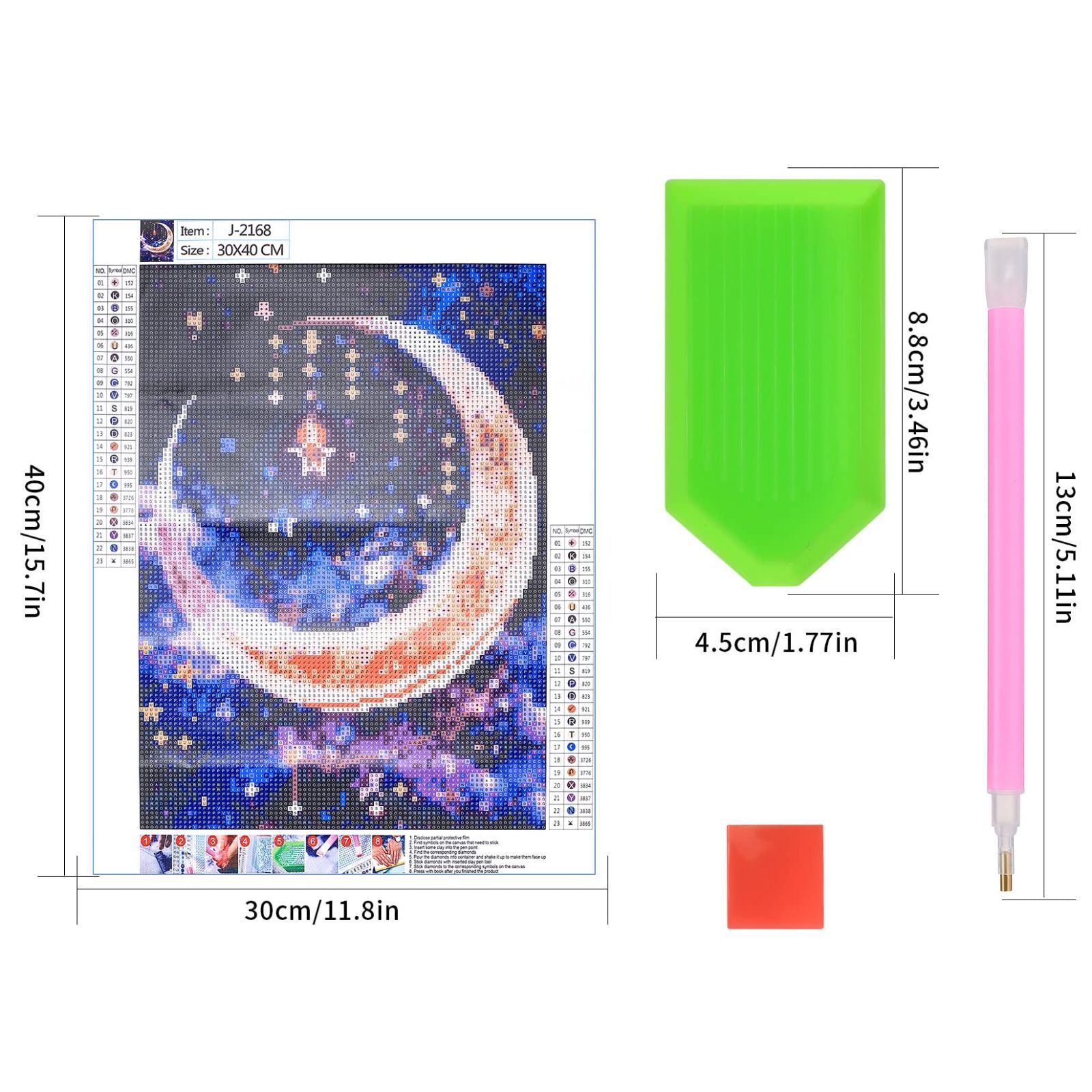 5Dダイヤモンドビーズキット モダンアート　130ｘ40cm　2点限り 5dダイヤモンドアート 月 5D ダイヤモンド塗装 モザイクアート