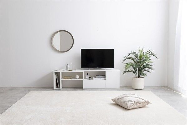 【送料無料】お部屋の大きさや間取りに合わせて自由自在にレイアウトできる伸縮テレビ台 テレビボード