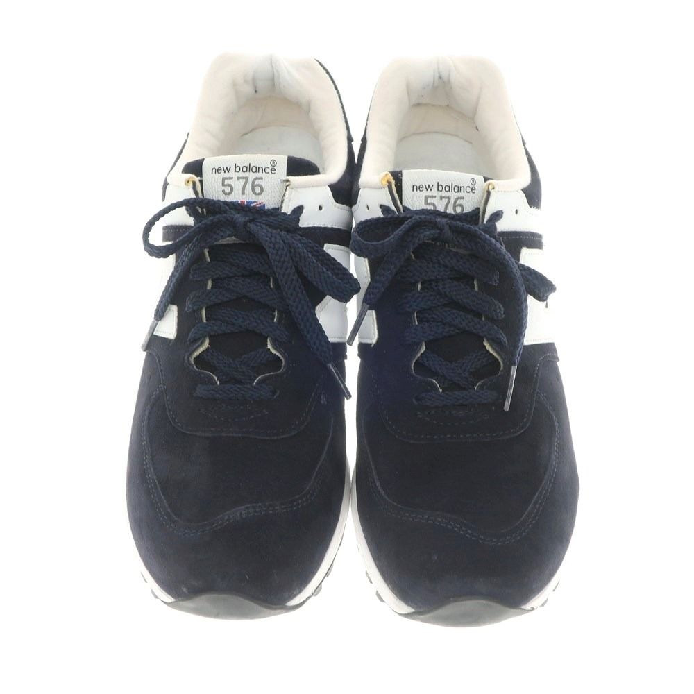 【中古】ニューバランス NEW BALANCE 英国製 M576DNW スエード スニーカー ネイビーxホワイト【サイズ44】【メンズ】-1