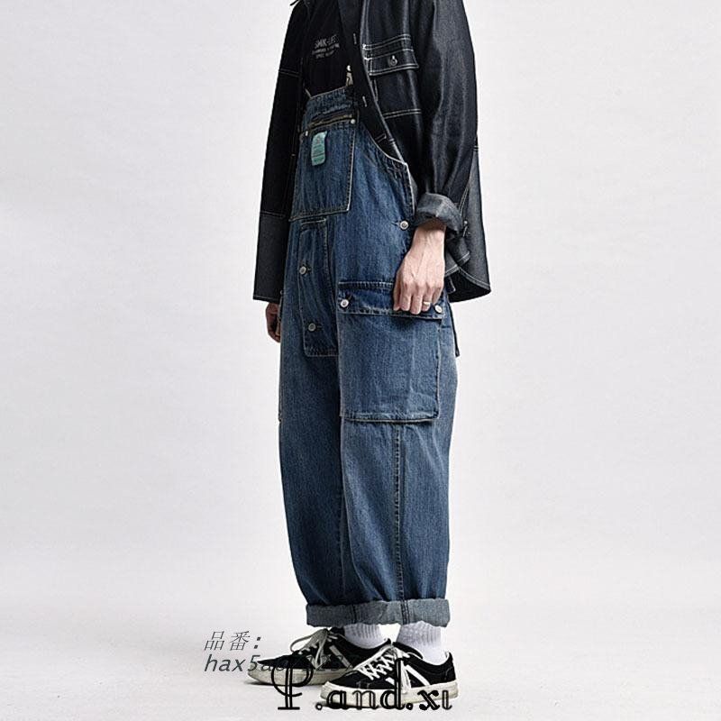 オーバーオール メンズ サロペット デニム ジーンズ 作業着 ゆったり リラックス オールインワン ミリタペインター hax 5 a 671237
