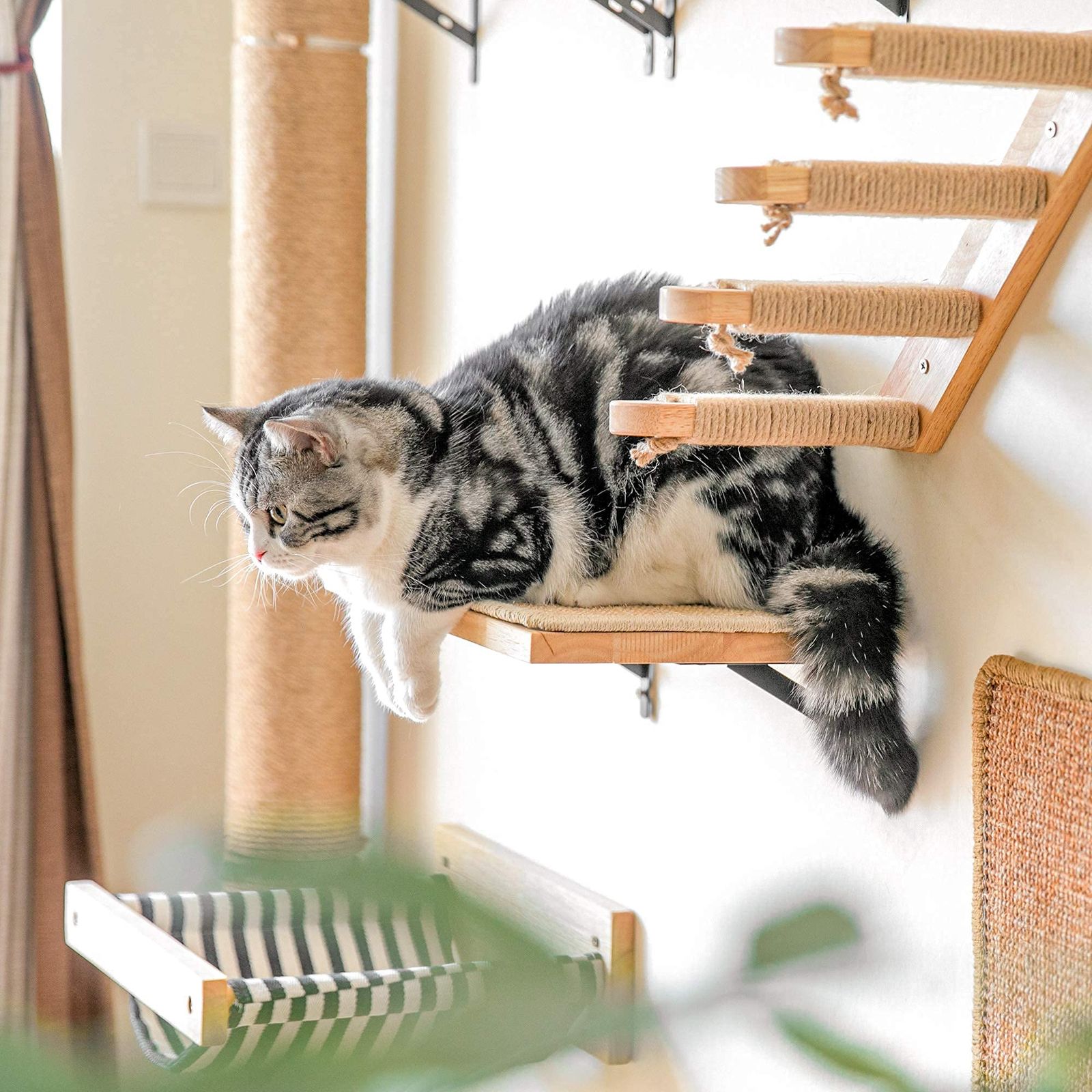 猫用品 【☆数量限定☆】FUKUMARU 壁掛け式猫用ステップ キャット