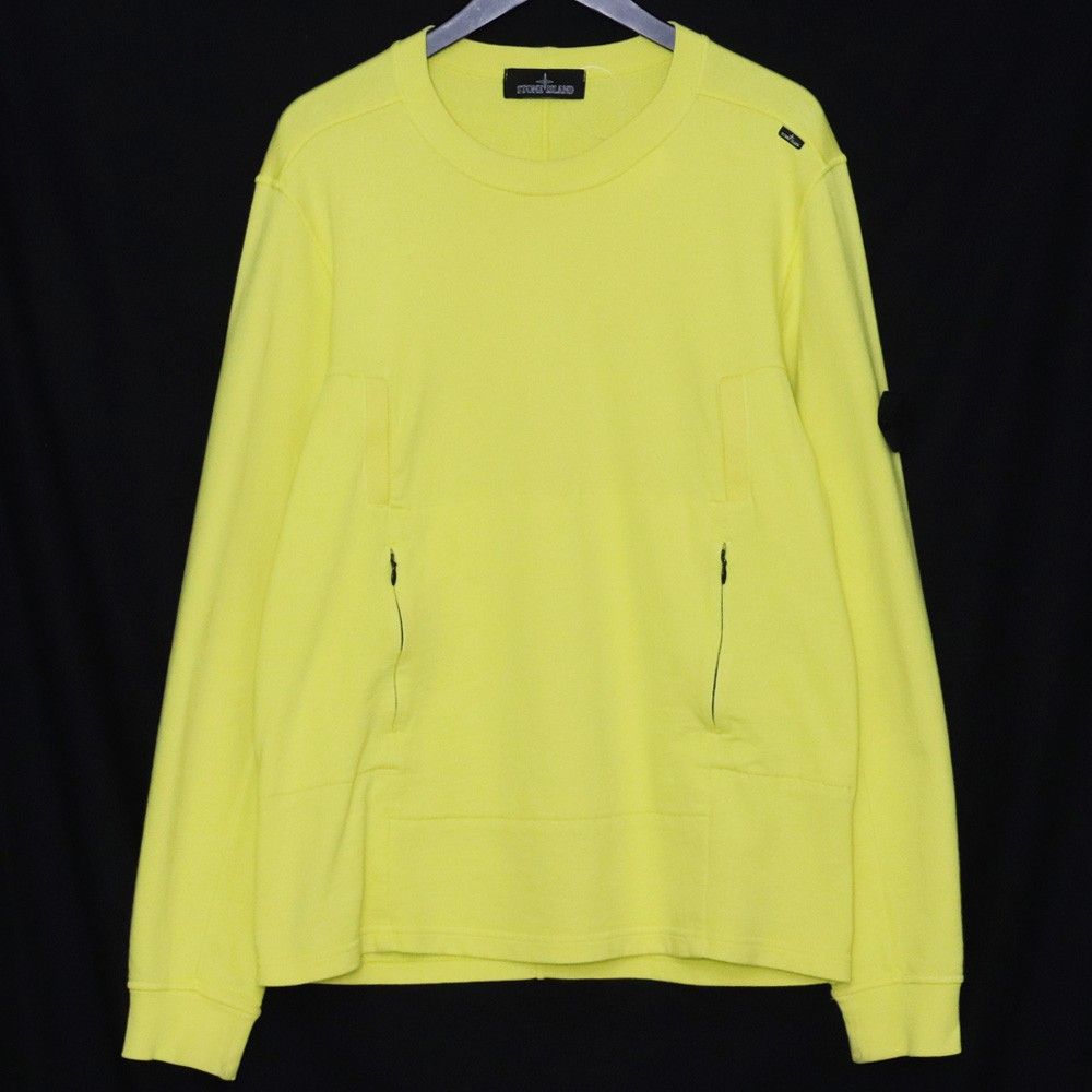 【希少カラー！】美品stone  スウェットトレーナー　イエロー Decorated Originals ロゴスウェット トレーナー レディース L