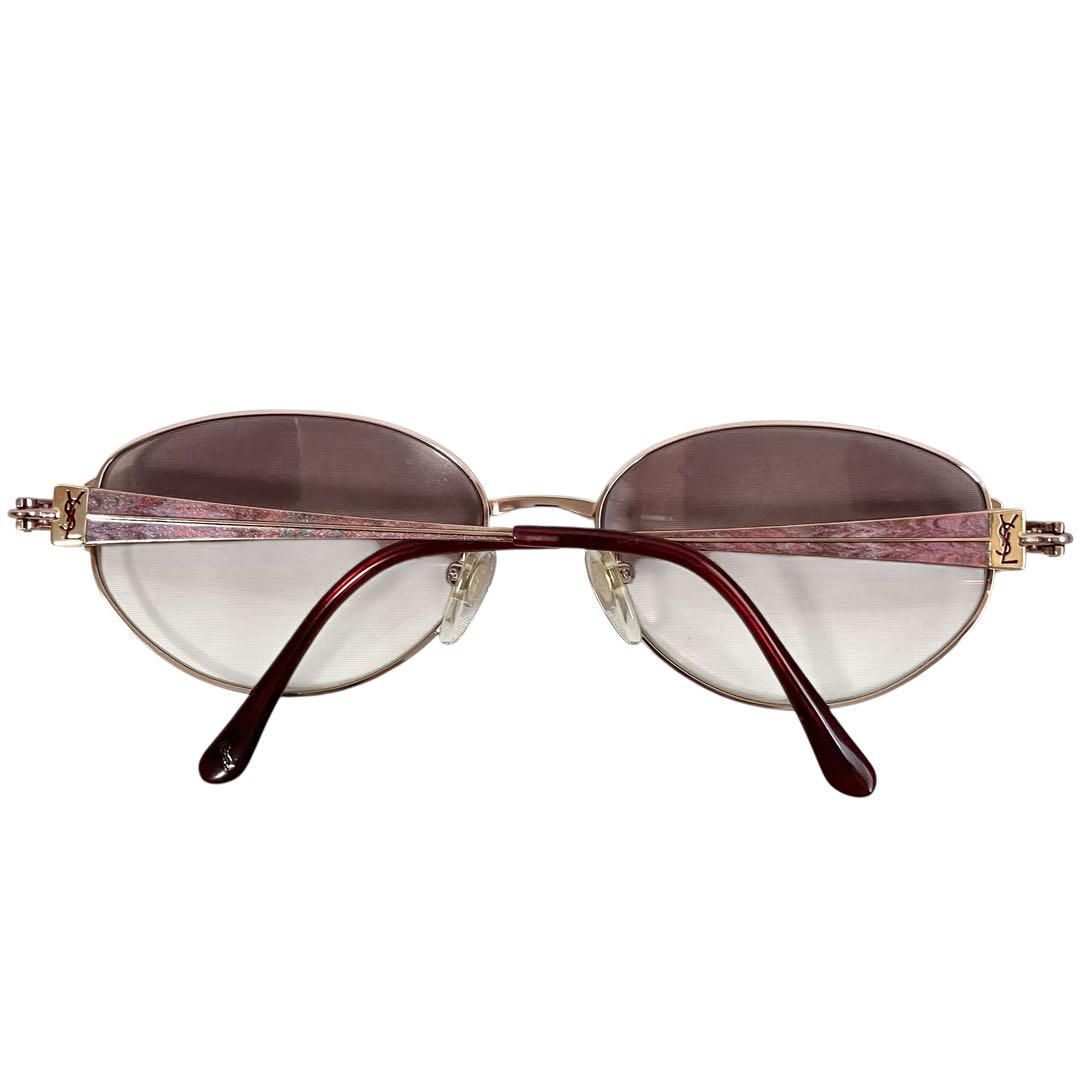 大人気 イヴサンローラン サングラス キャットアイ 金ロゴ イブサン
