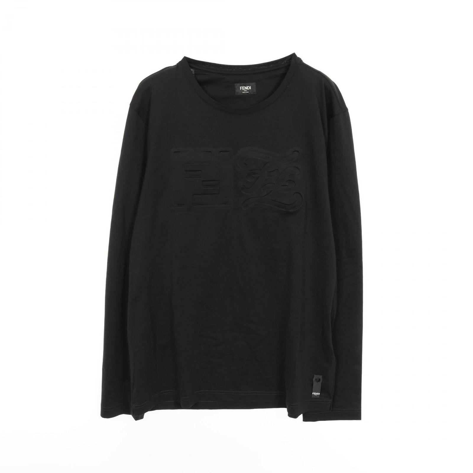 FENDI 長袖Tシャツ メンズ ブラック フェンディ FENDI カットソー FF 