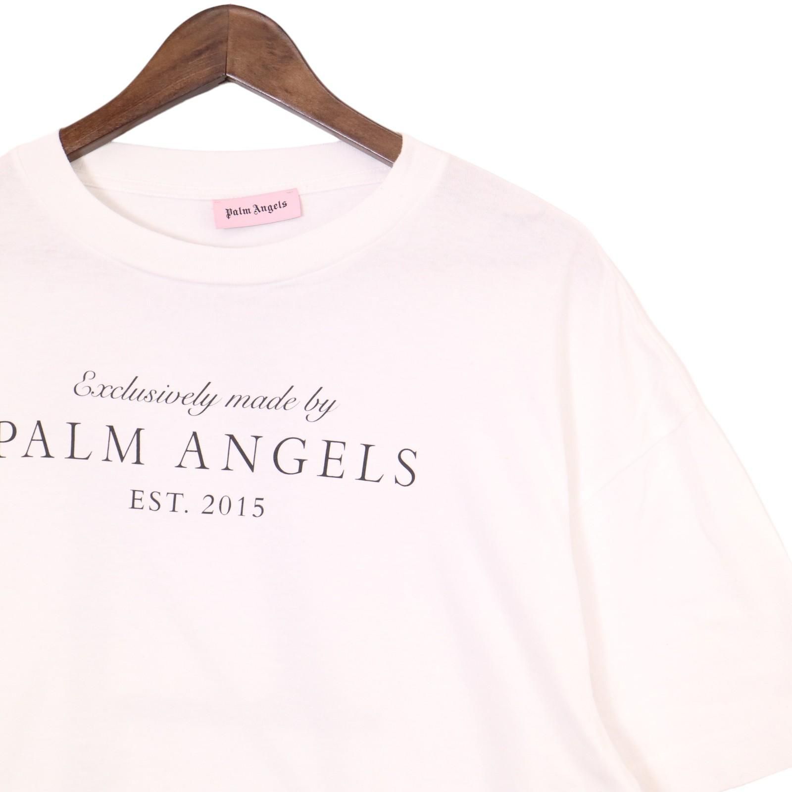 Palm Angels パームエンジェルス クルーネック コットン ロゴ プリント Tシャツ 半袖 カットソー PMAA001F19413019 表記 サイズL 【2407】 - メルカリ