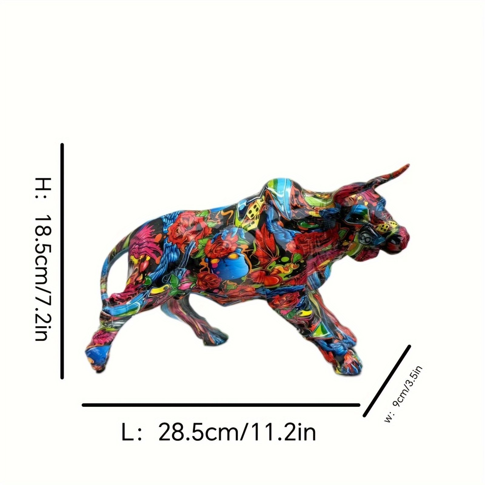置物 オブジェ 牛 ウシ カラフル 室内 インテリア エレガント 高級感