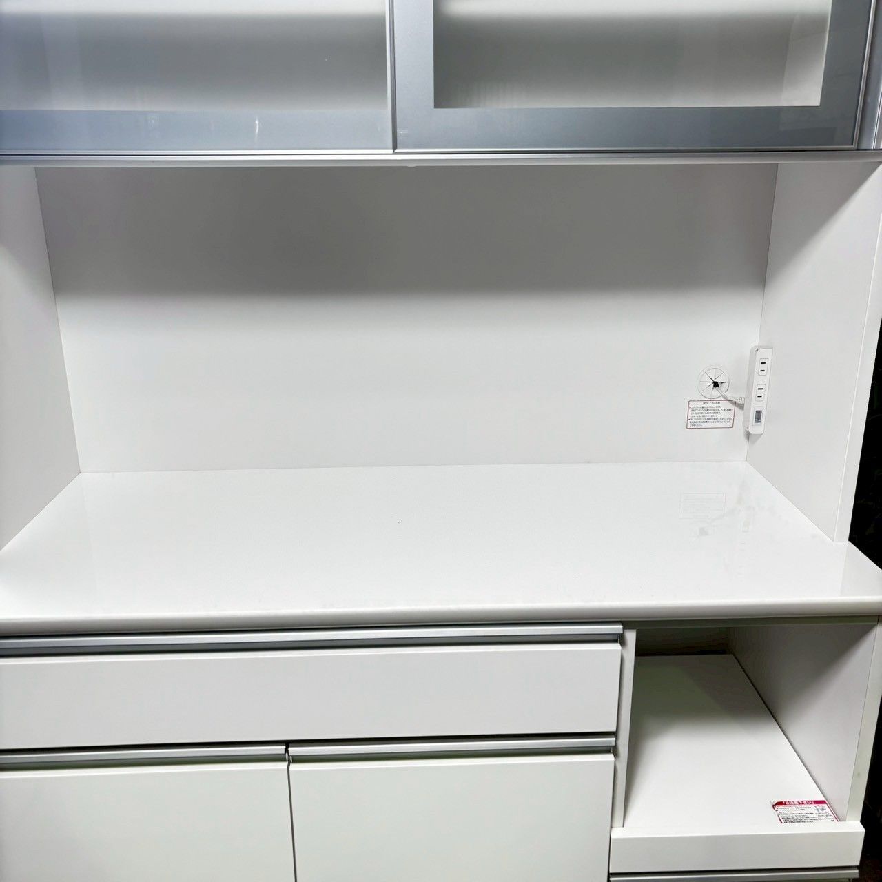 NITORI ニトリ キッチンボード レジューム 横幅120cm ホワイト 配線穴付き