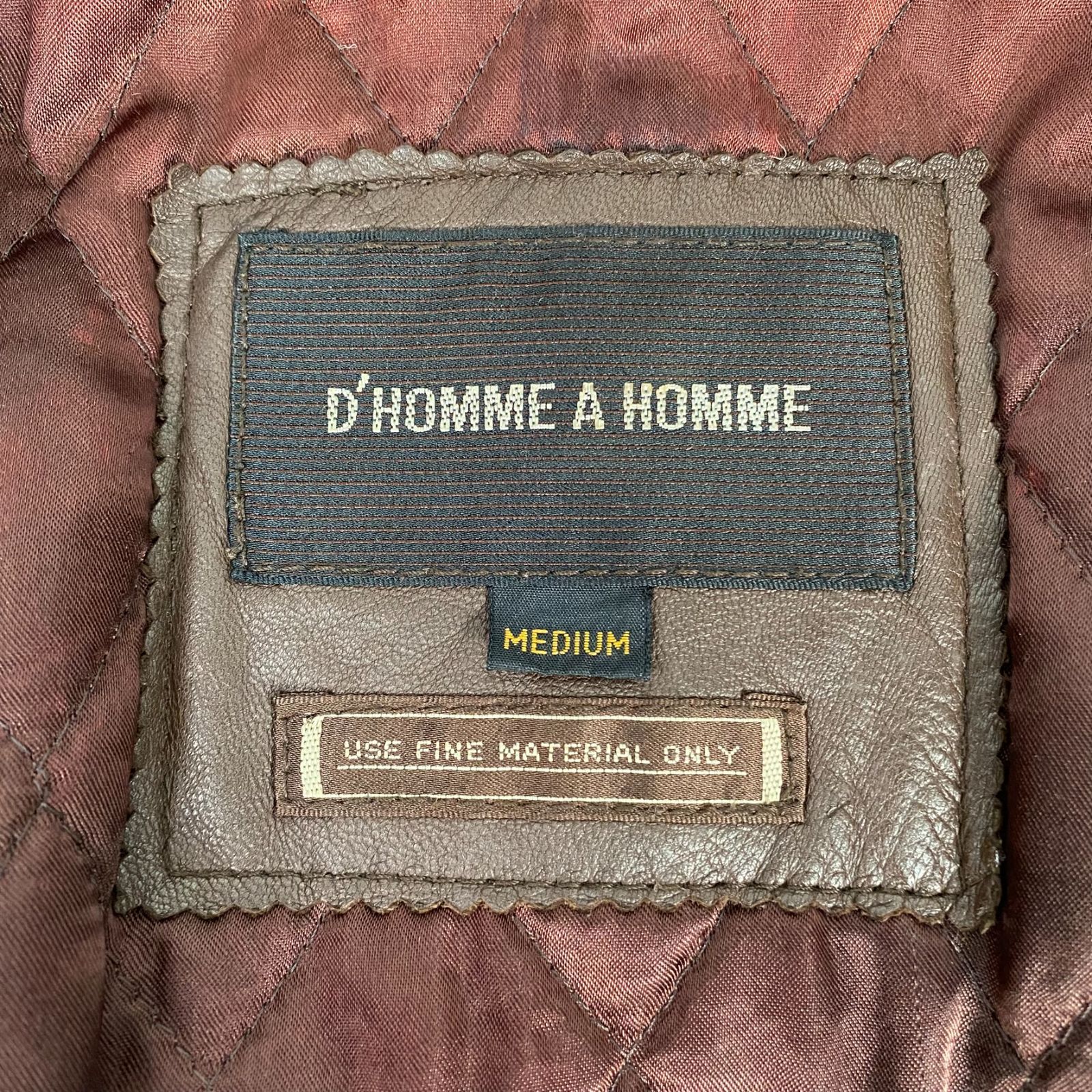 90～00s archive D'HOMME A HOMME ラムレザージャケット A-2