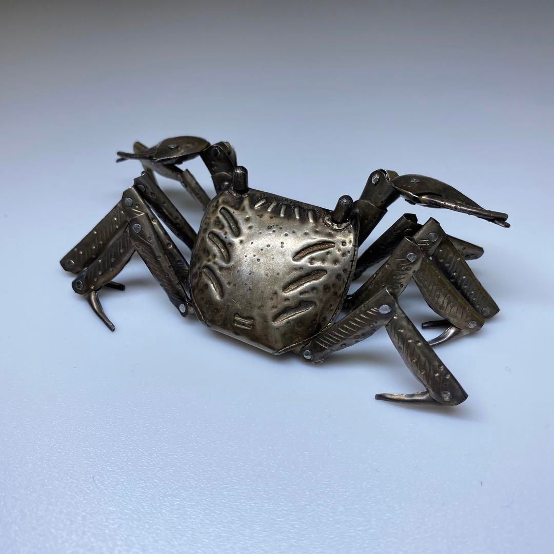 弘美 銀製 自在カニA 24g/最大幅約13㎝ 東Y6-0726☆2F