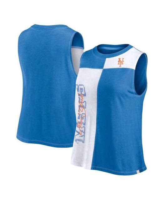 送料無料 ファナティクス レディース タンクトップ トップス Women s Royal|White New York Mets Color-Block Tank Top Royal White
