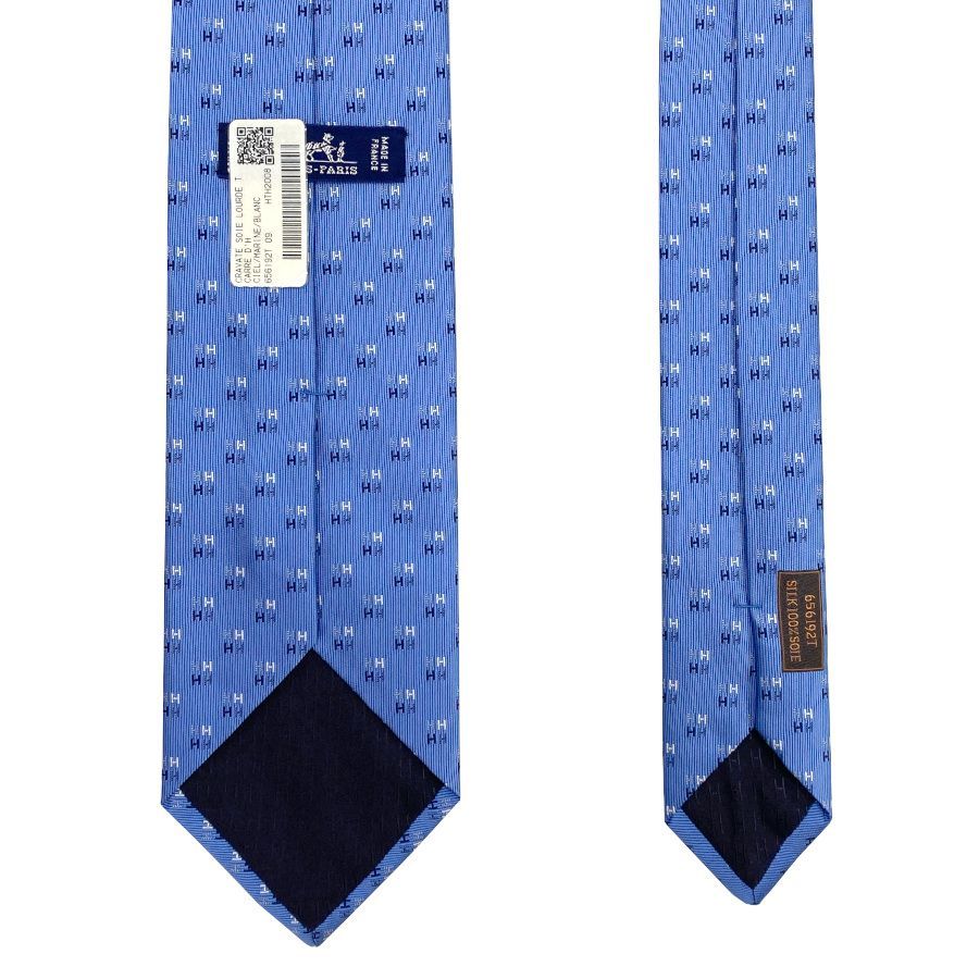 新品】エルメス HERMES ネクタイ ヘヴィシルクタイ 8cm《 CARRE D H
