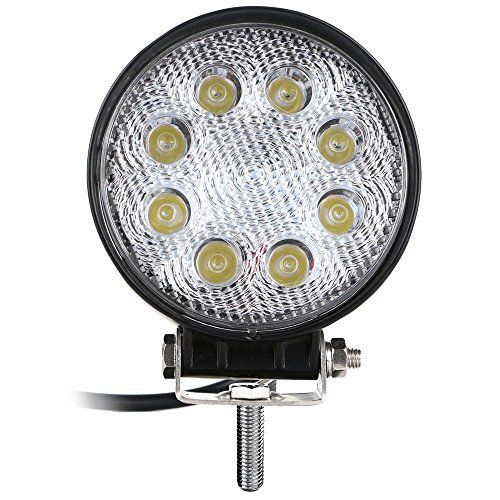 カシムラ LEDワークライト丸 LED8灯 白色 24W 1560lm 6000K ノイズ対策 IP67 DC12/24V NML-1