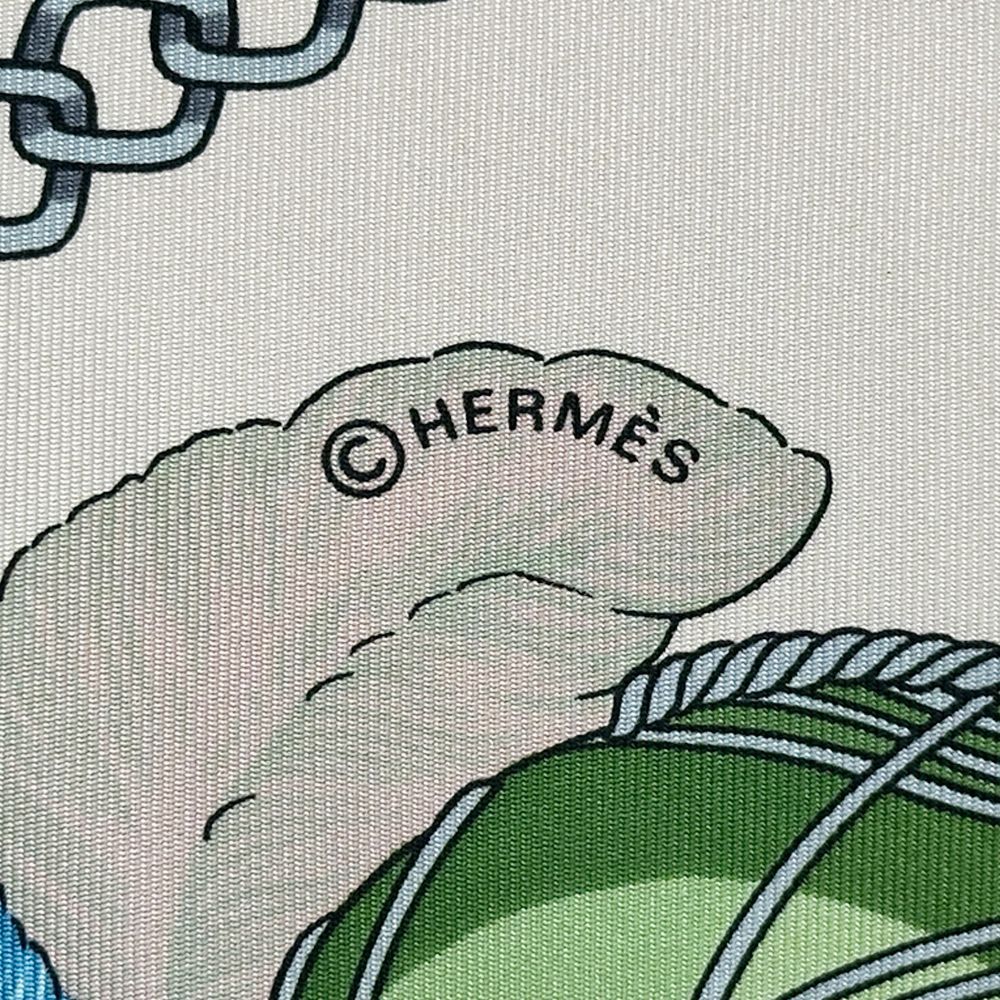 エルメス HERMES スカーフ カレ90 CHOCS EN PLUMES 羽飾りの激突
