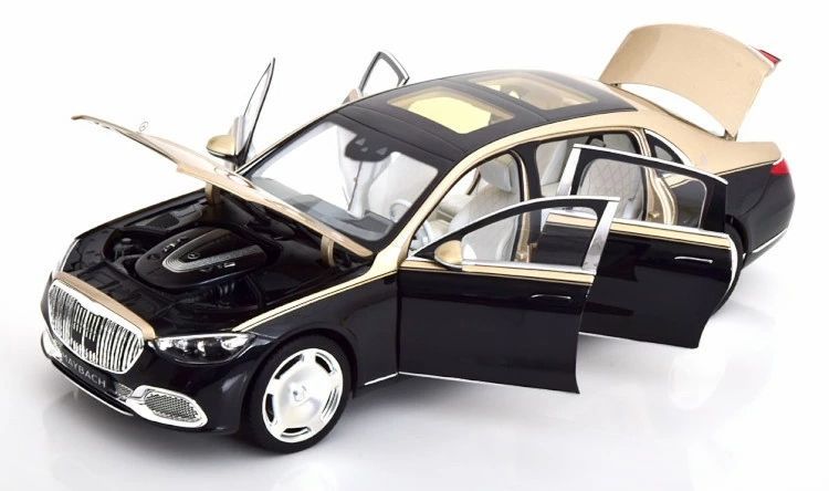 ノレブ 1|18 メルセデス ベンツ マイバッハ S 680 4マチック 2021 ブラックMet|ゴールドMet 開閉 Norev Mercedes Maybach S680 183917