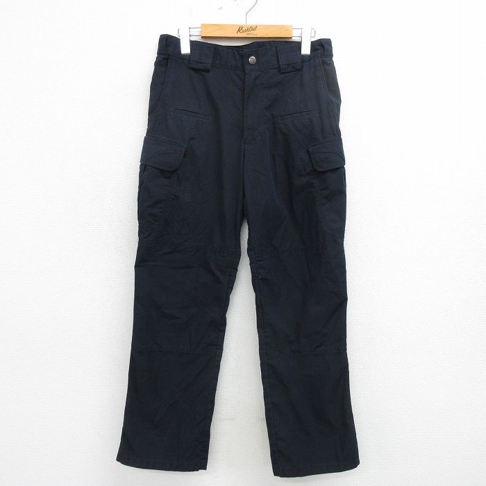 W32/古着 5.11 タクティカル カーゴ パンツ メンズ リップストップ ダブルニー 黒 ブラック 24jul31 中古 ボトムス ロング