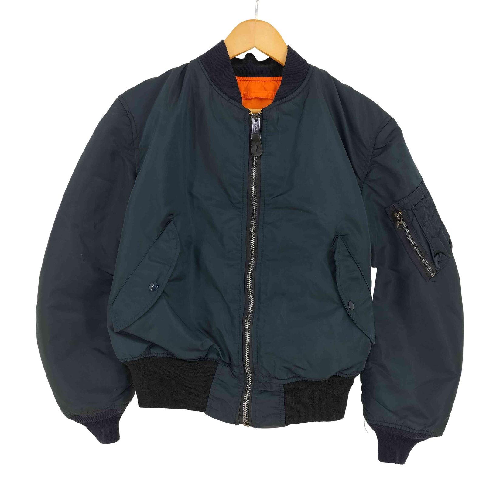 アルファ ALPHA MADE IN USA 旧タグ IDEALジップ MA-1 フライトジャケット メンズ import：M 