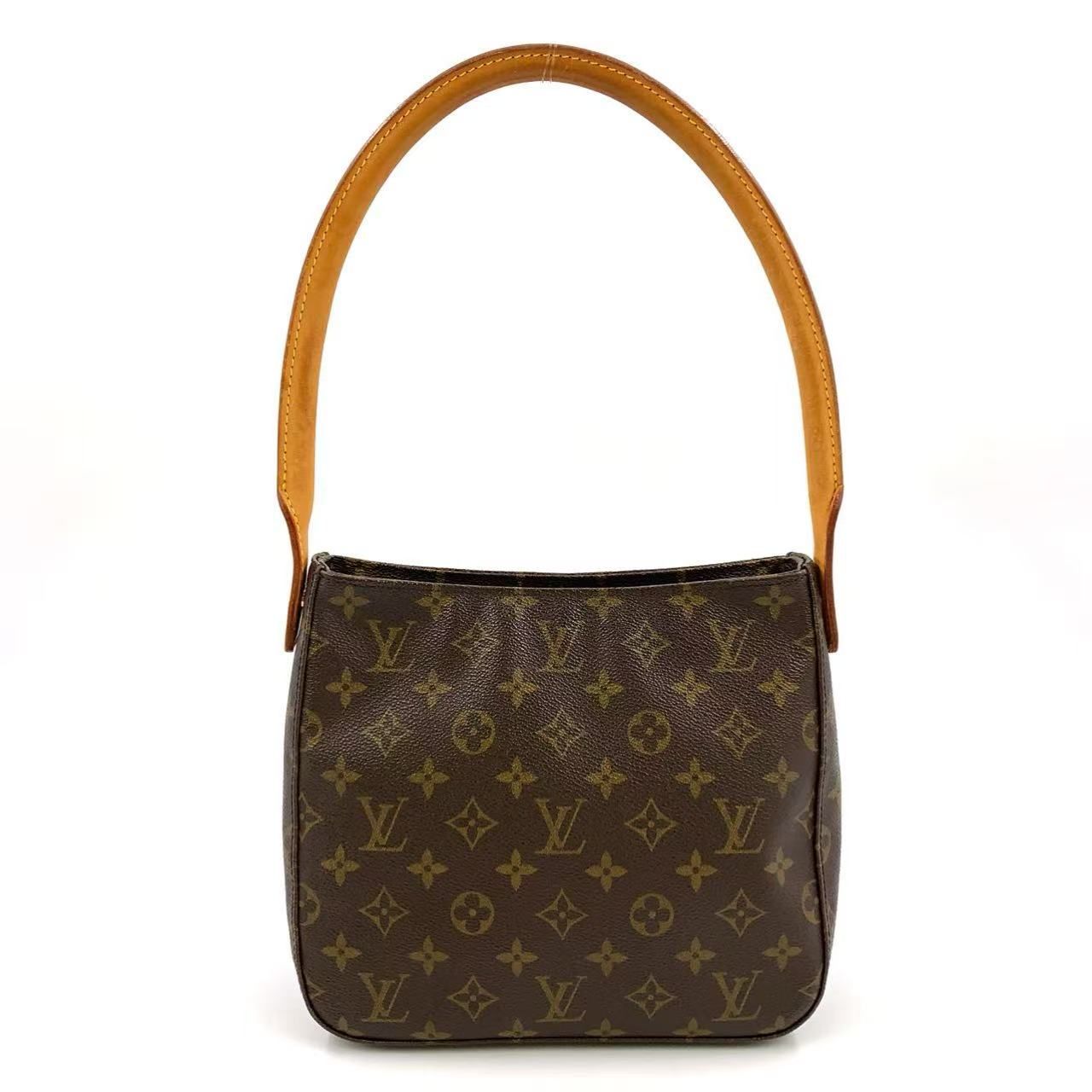 LOUIS VUITTON ハンドバッグ モノグラム ルーピングGM ブラウン LOUIS VUITTON ルーピングMM モノグラム モノグラム レザー×PVC