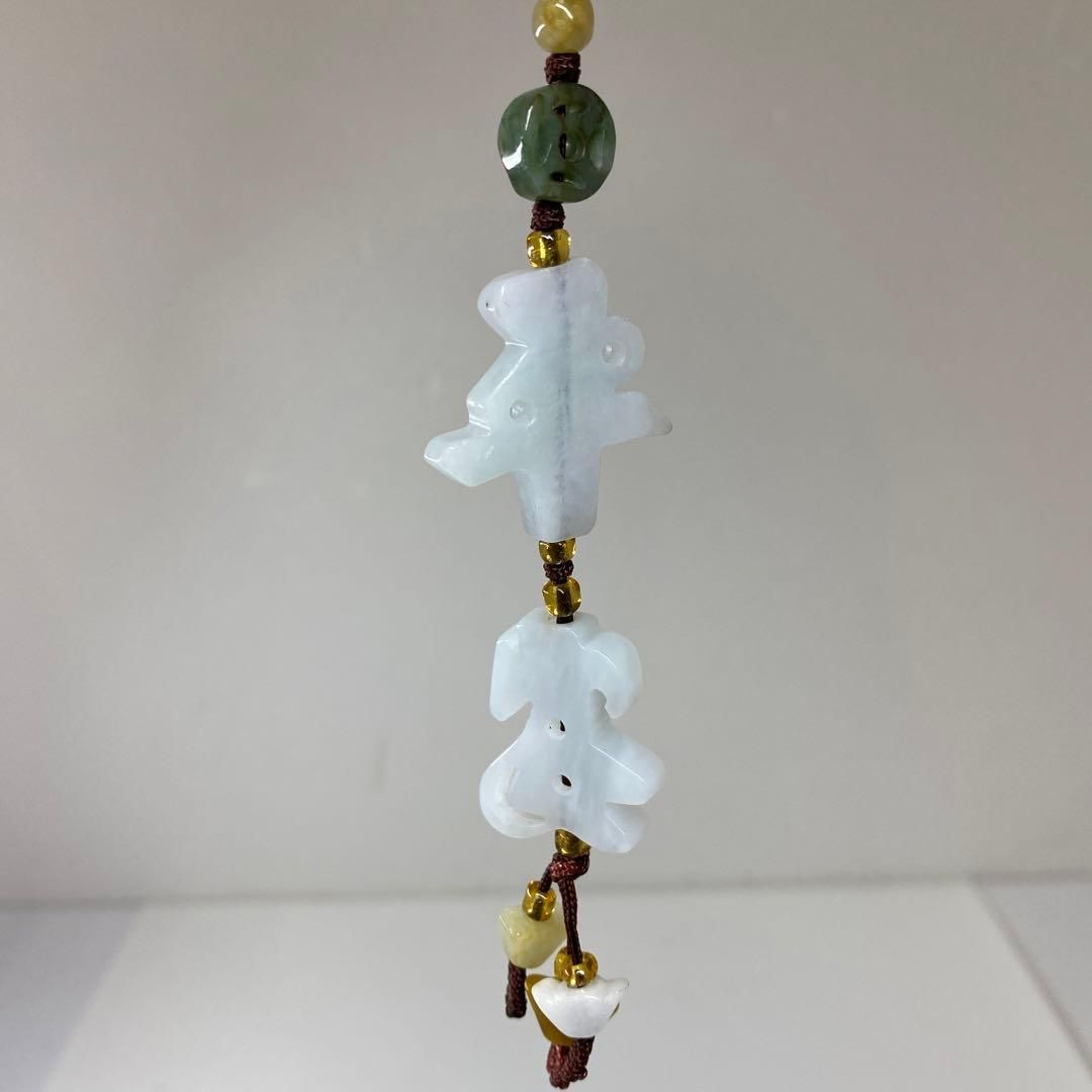 美化された 白砡 翡翠 ネックレス 104g 東さ6-1026ア㉚