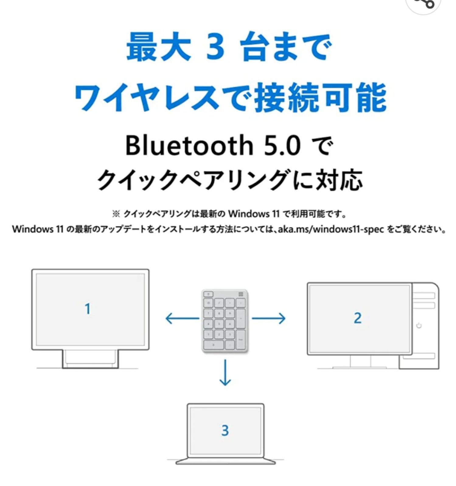 マイクロソフト ナンバー パッド 23O-00018 : ワイヤレス 薄型