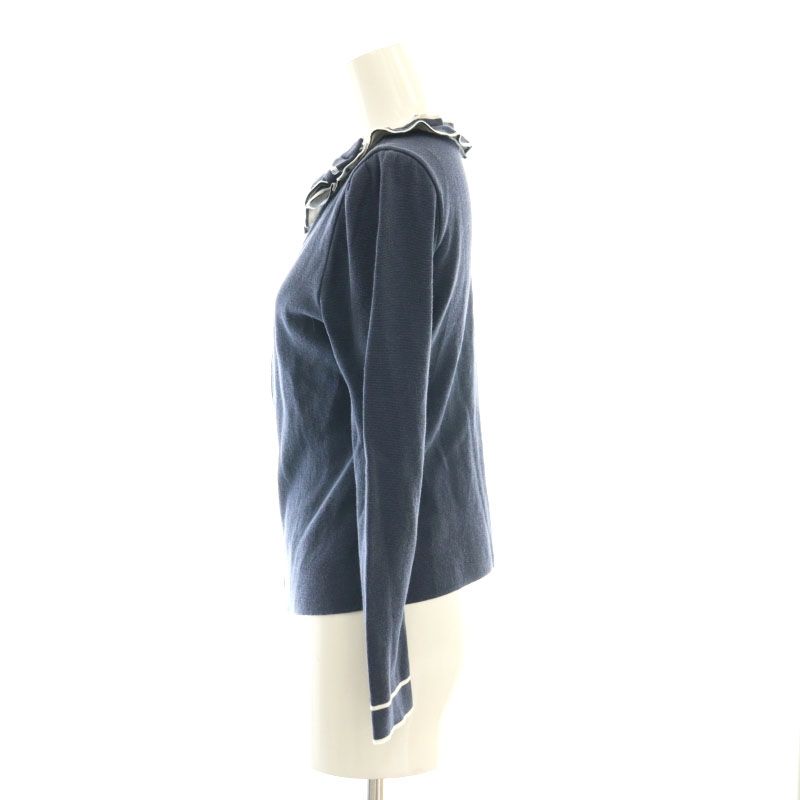 【値下げ】 M'S エムズグレイシー GRACY フリル カメリアジップ カーディガン
