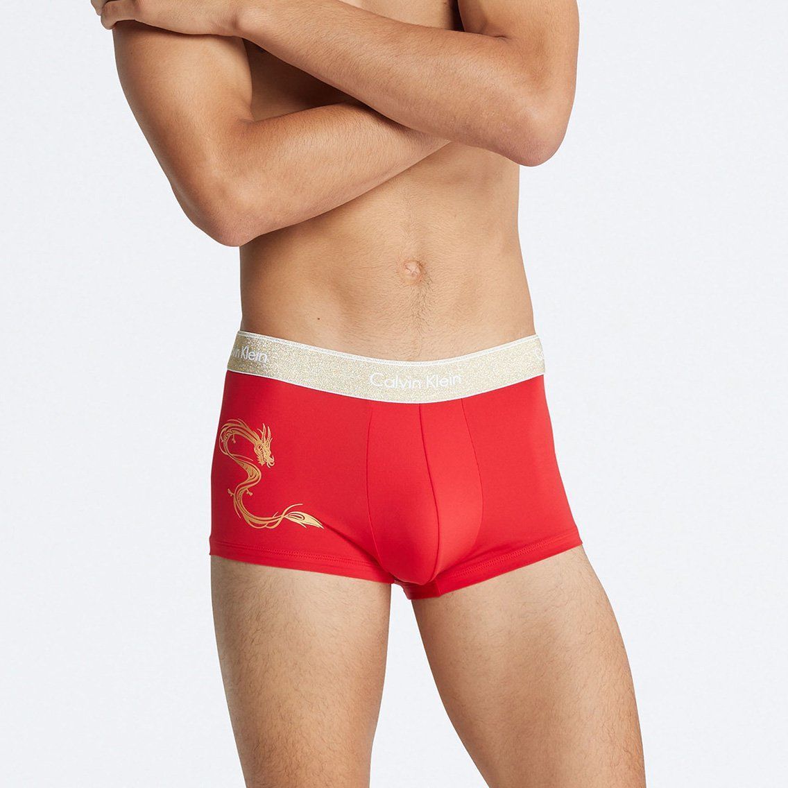 カルバンクライン：HOLIDAY CNY MICRO ボクサーパンツ (ルージュ)