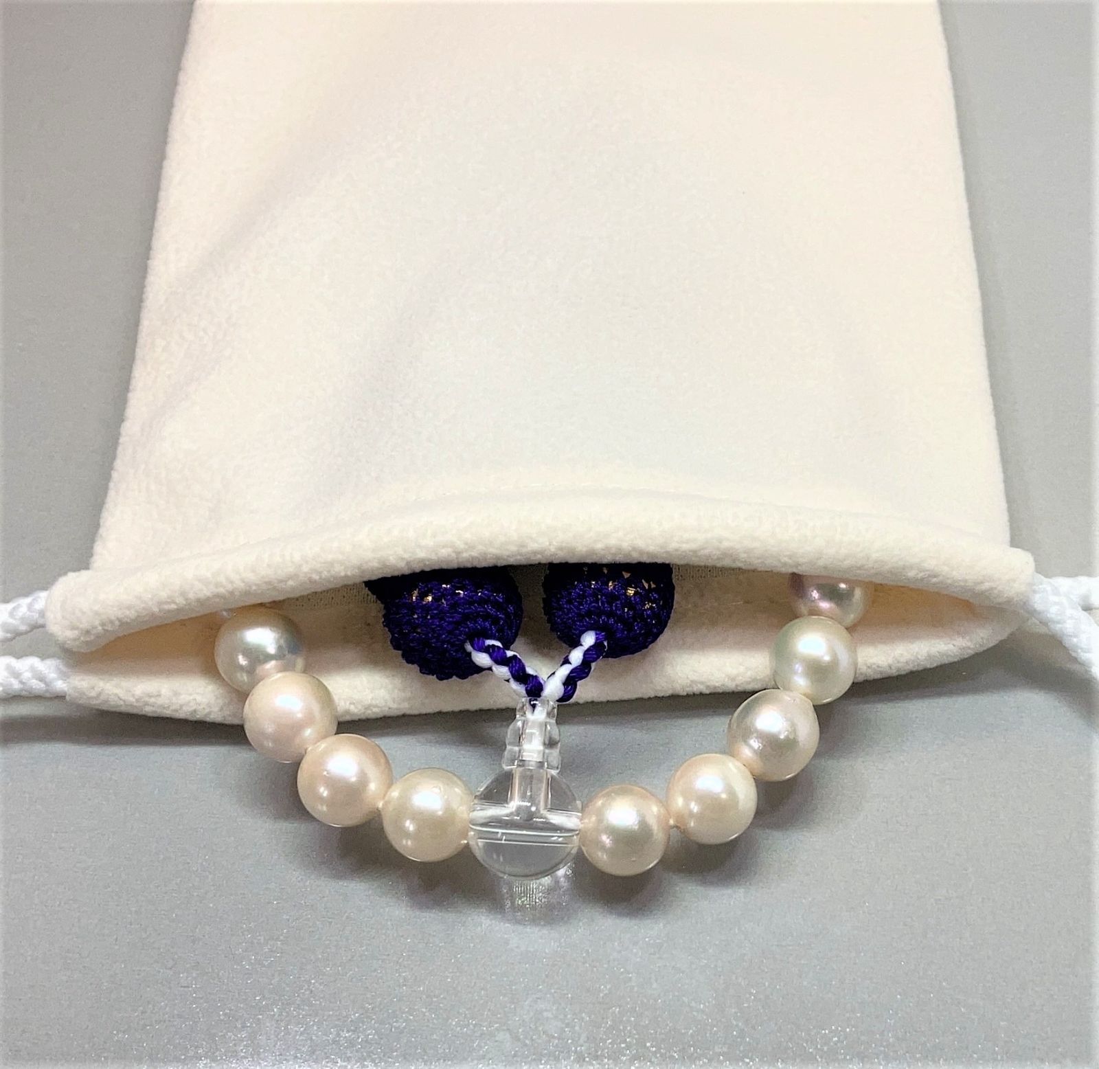 あこや真珠 数珠 念珠 大珠 全宗派使用可能 保証＆手引き付