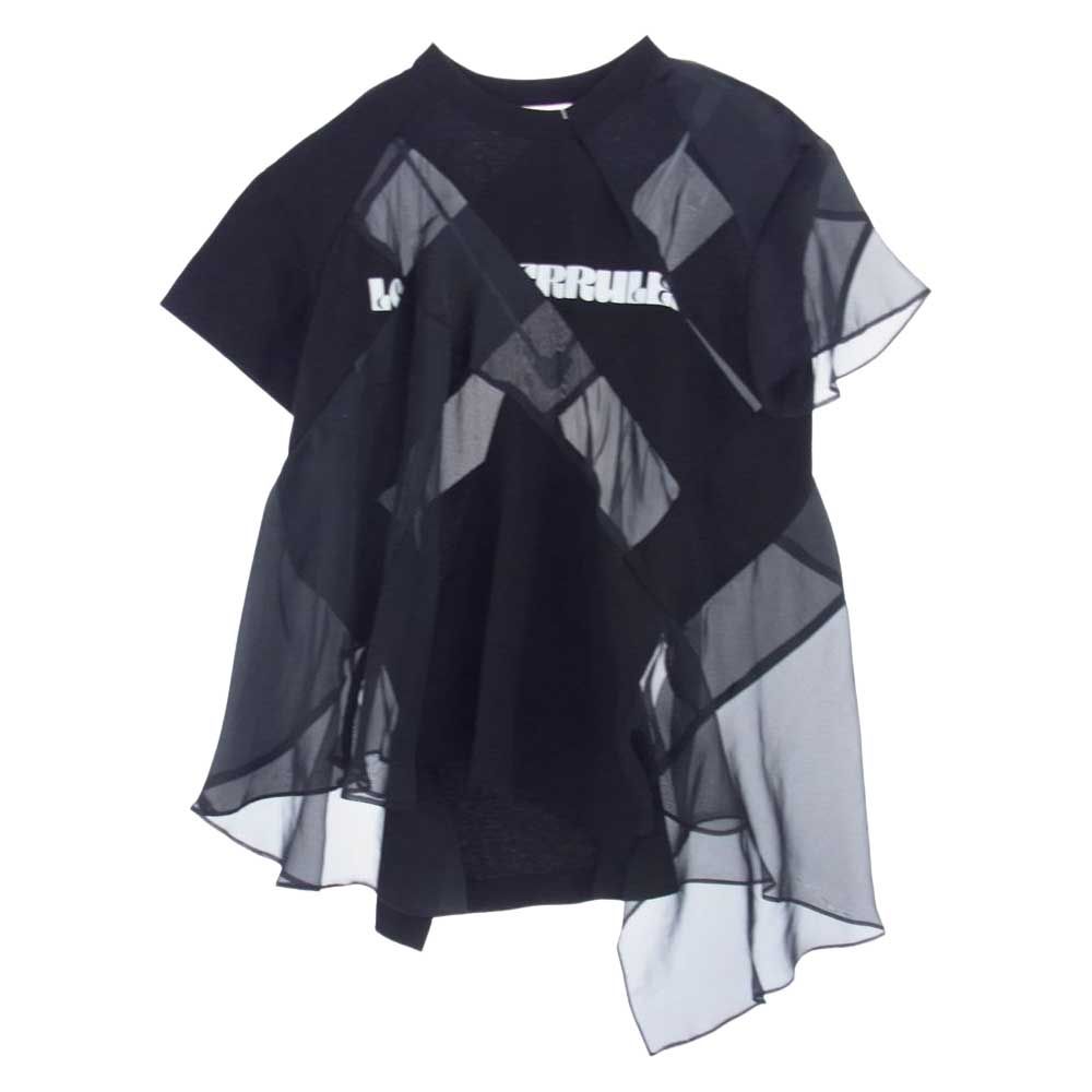 Sacai サカイ Tシャツ 21SS 21-05452 HWT JERSEY CHIFFON ASYM  
