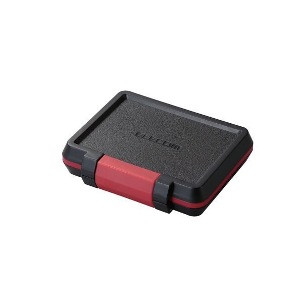 （まとめ） エレコム SD／microSDカードケース（耐衝撃） CMC-SDCHD01BK 