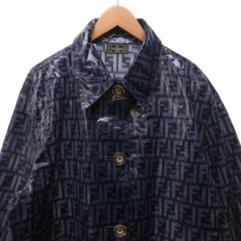 FENDI フード付き リバーシブル ロングコート size42 FENDIフェンディ