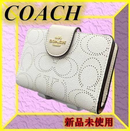 COACH✨コーチ 二つ折り財布 レディース Wallet チョーク【匿名配送