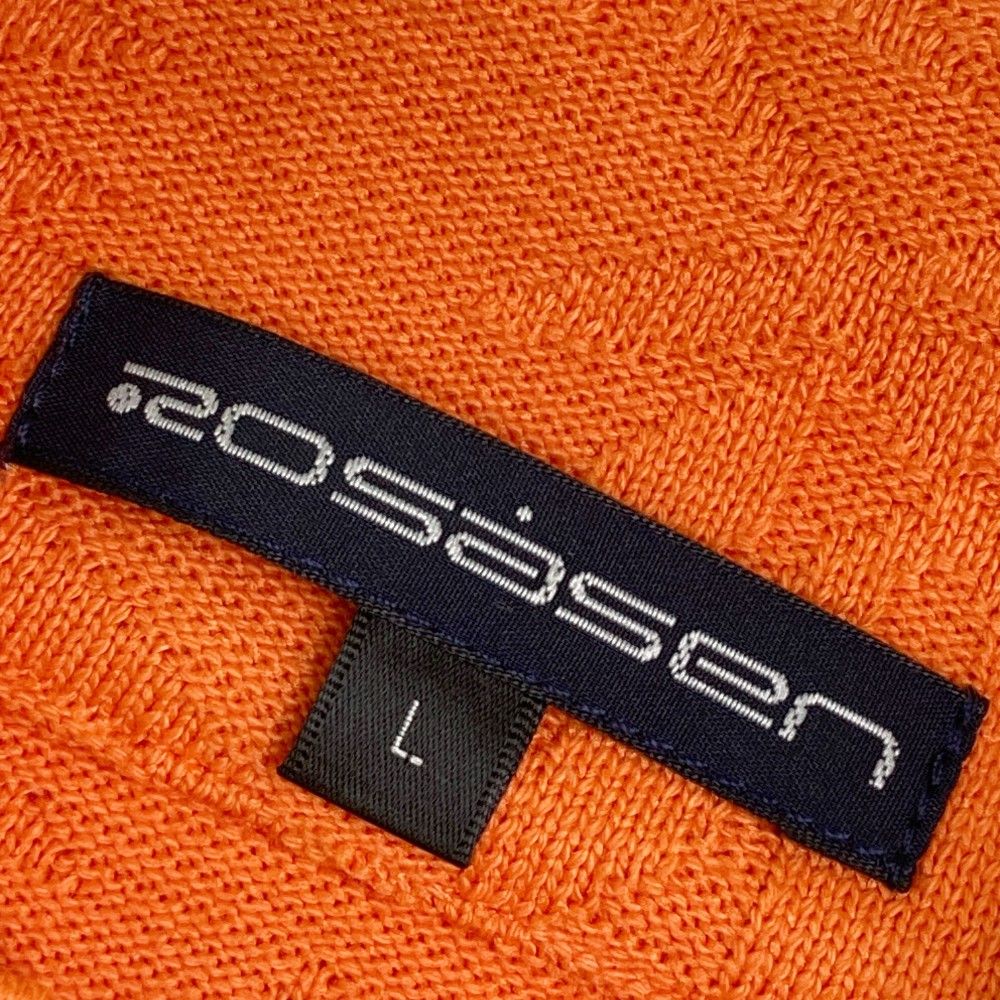 サイズ：L ROSASEN ロサーセン  ハーフジップ ニットセーター  オレンジ系 [240101452779] ゴルフウェア メンズ ストスト サイズ：L ROSASEN ロサーセン ハーフジップ ニットセーター