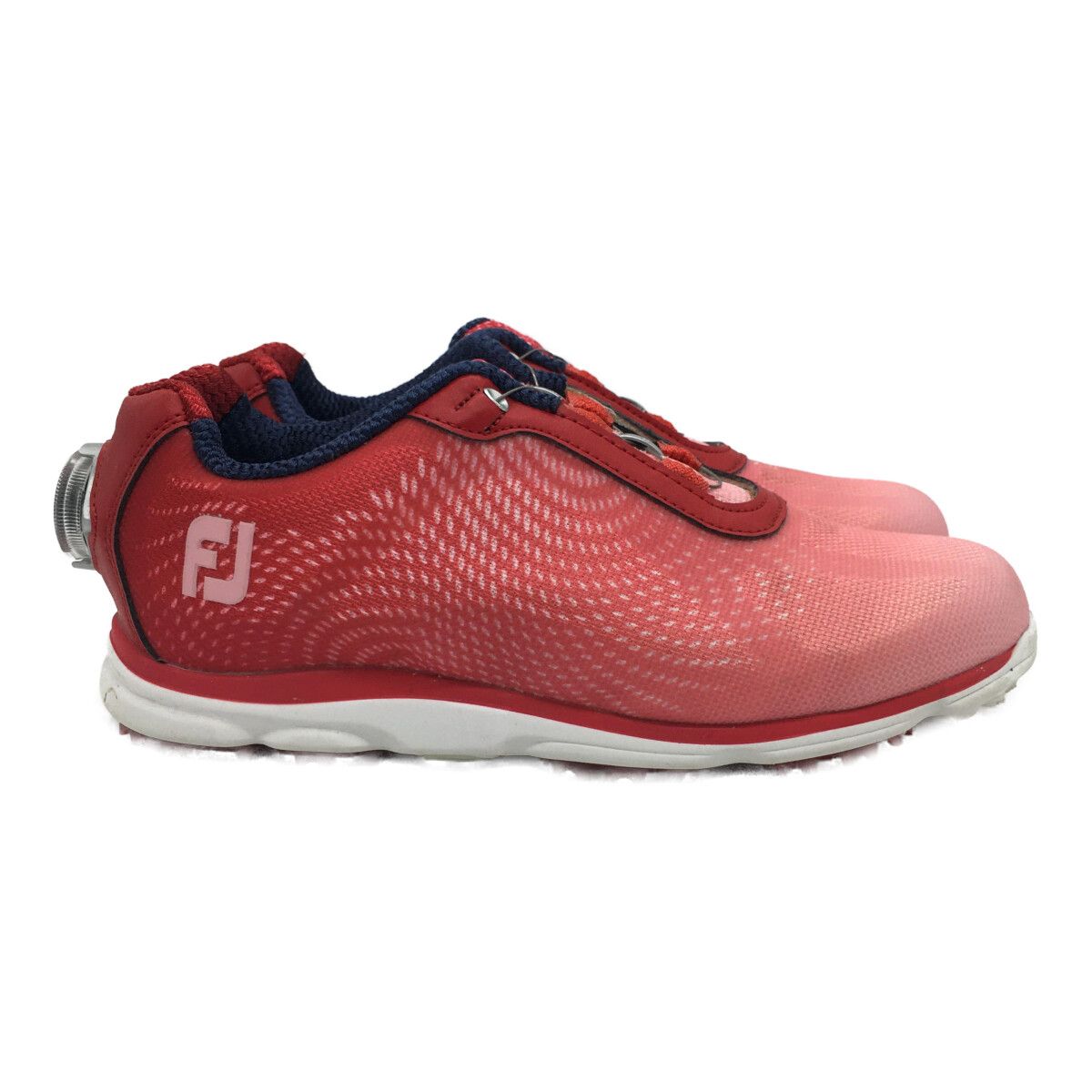 中古 フットジョイ FootJoy ゴルフシューズ 22.5 赤 レッド