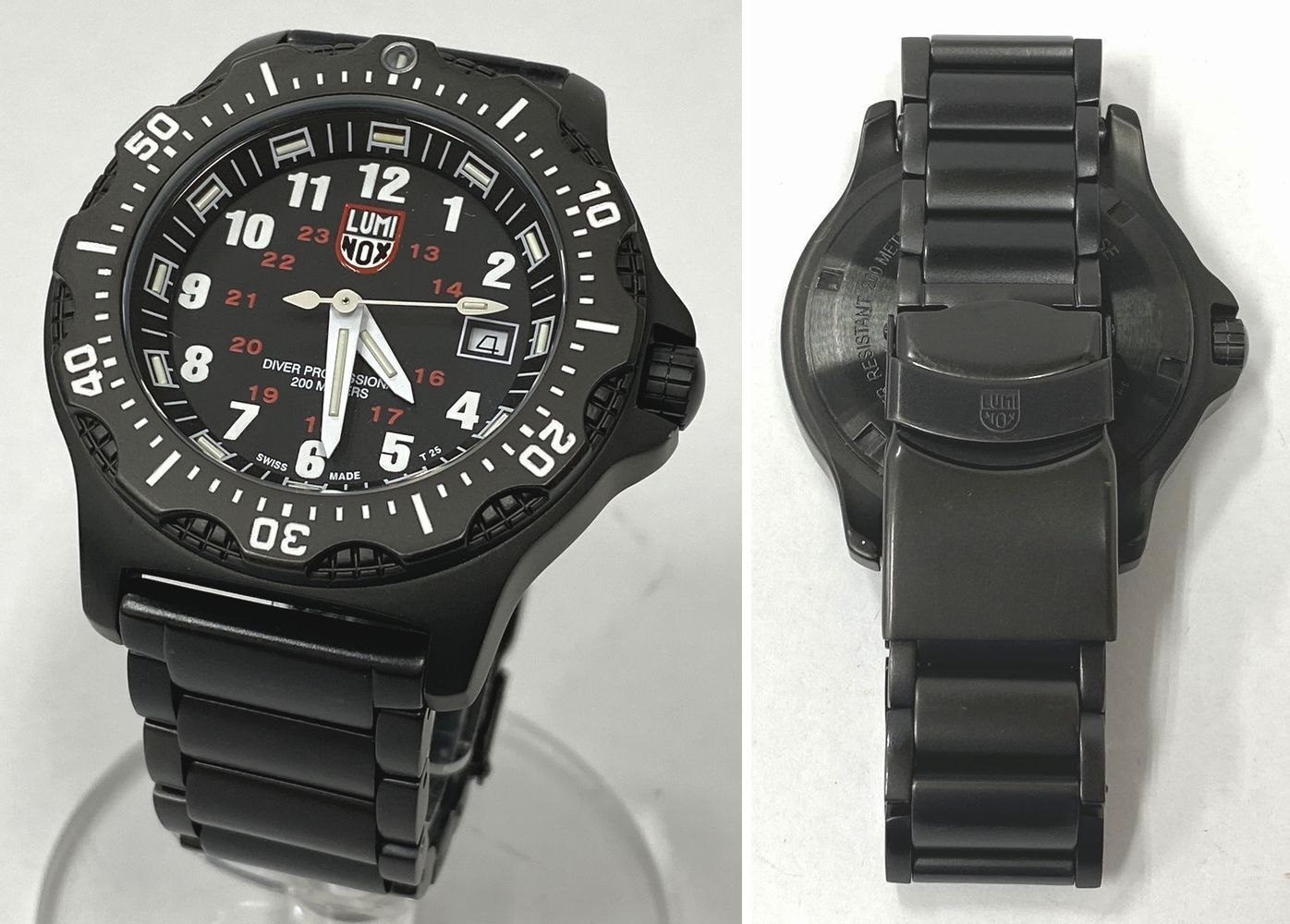 【中古】LUMINOX スイス製 ブラック腕時計 LUMINOX/ルミノックス 腕時計 ネイビーシールズダイブウォッチ