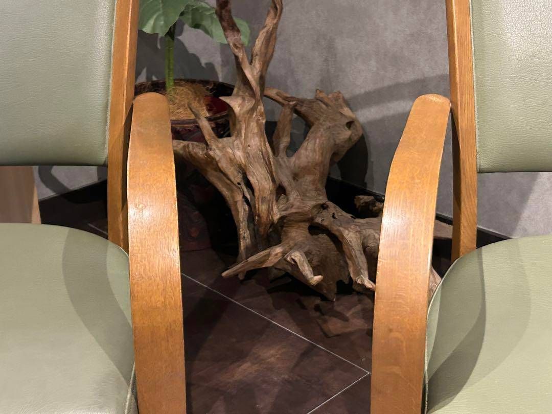 カリモク家具　karimoku アームチェア　グリーンレザー　ヴィンテージ　SZ カリモク家具 karimoku アームチェア グリーンレザー