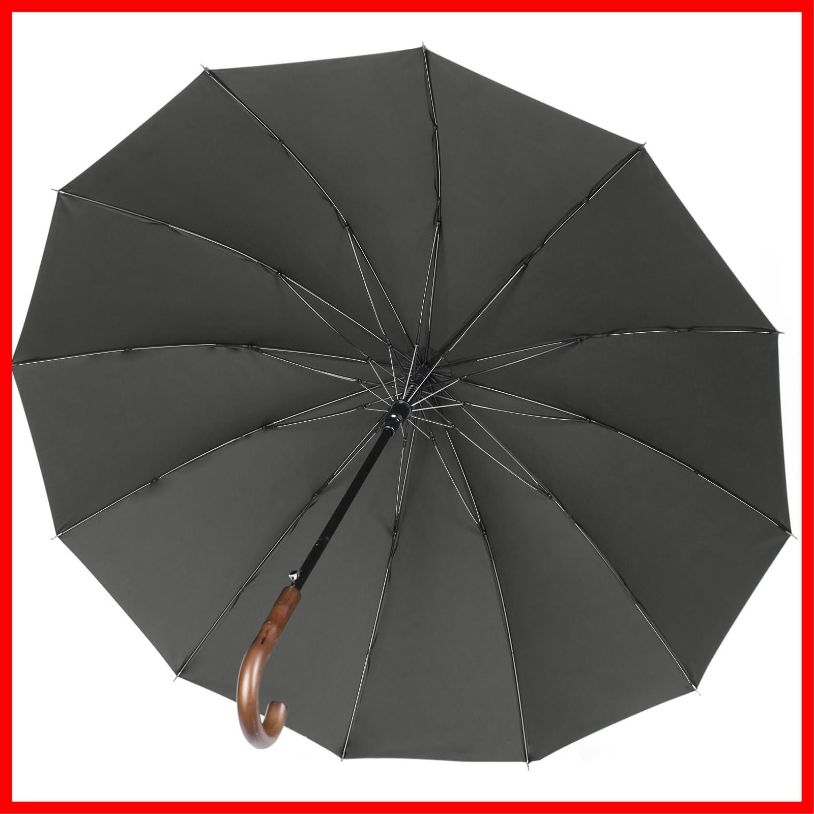 紳士傘 ワンタッチ 台風対応 ジャンプ傘 耐風傘 130 cm 大判 晴雨兼用傘 超撥水 頑丈 12本骨 230 T高強度グラスファイバー 雨傘 収納ポーチ付き 長傘 メンズ 傘 風の強さに特化傘 Zruier