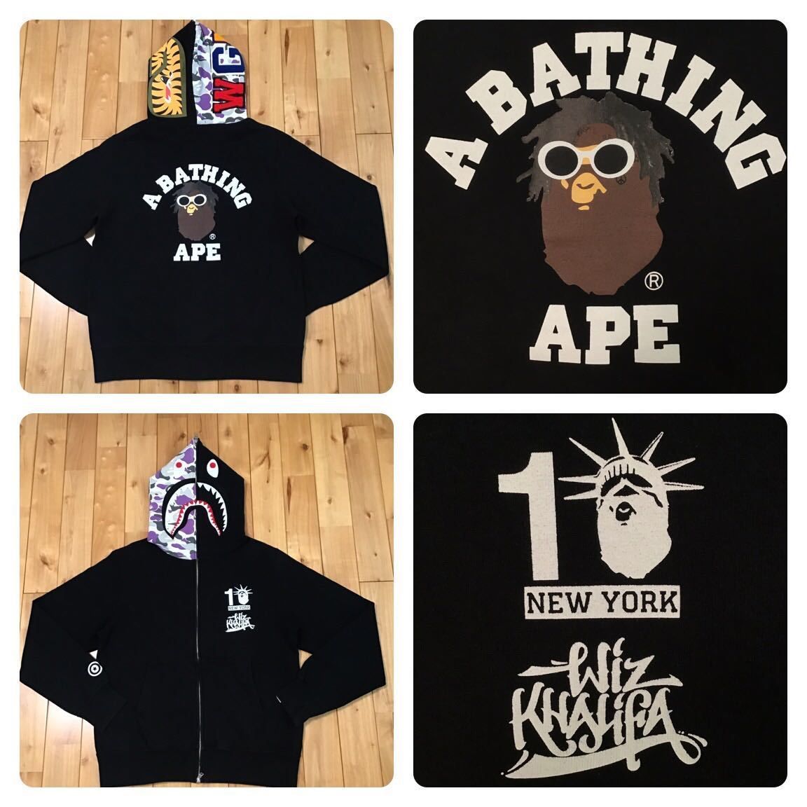 NYC10周年 Wiz Khalifa シャークパーカー BAPE shark