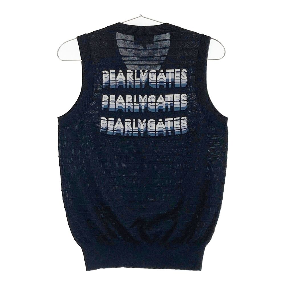 サイズ 0 PEARLY GATES パーリーゲイツ ニットベスト ネイビー系 240101539849 ゴルフウェア レディース ストスト