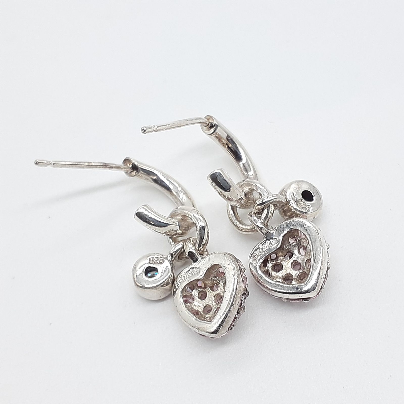Folli Follie フォリフォリ シルバーピアス ハート ピンクジルコニア 
