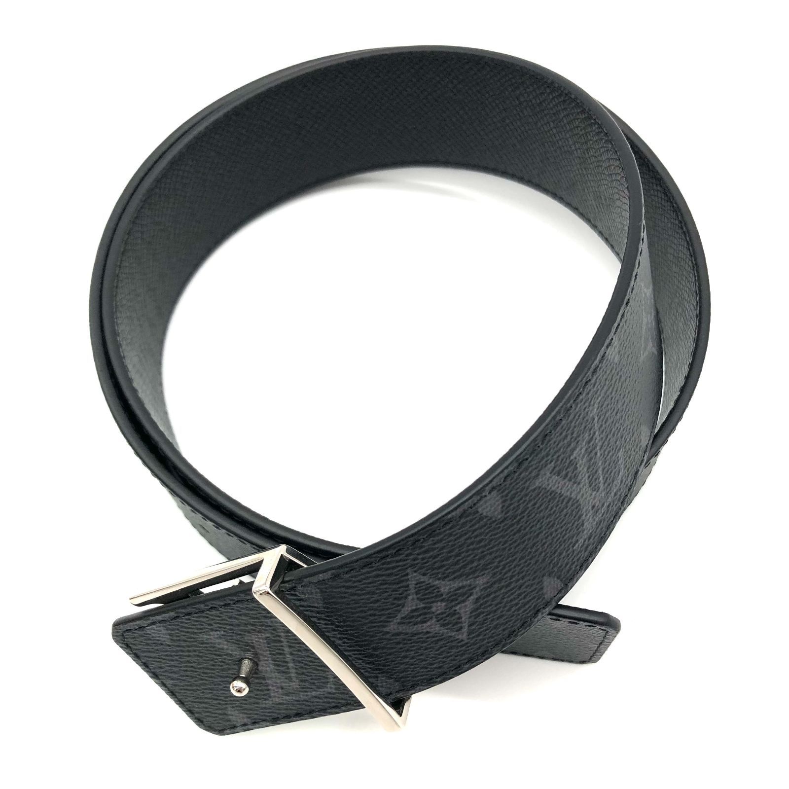 美品✨　ルイヴィトン タイガ LV イニシャル　 サンチュール ロゴ　黒　付属品 美品✨ ルイヴィトン タイガ LV イニシャル サンチュール ロゴ