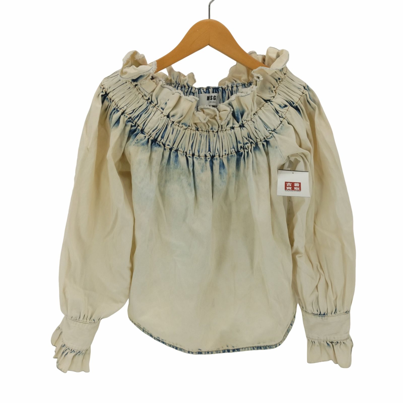 MSGM デニム　オフショルダー　トップス　サイズ40 MSGM デニム オフショルダー トップス サイズ40 - トップス