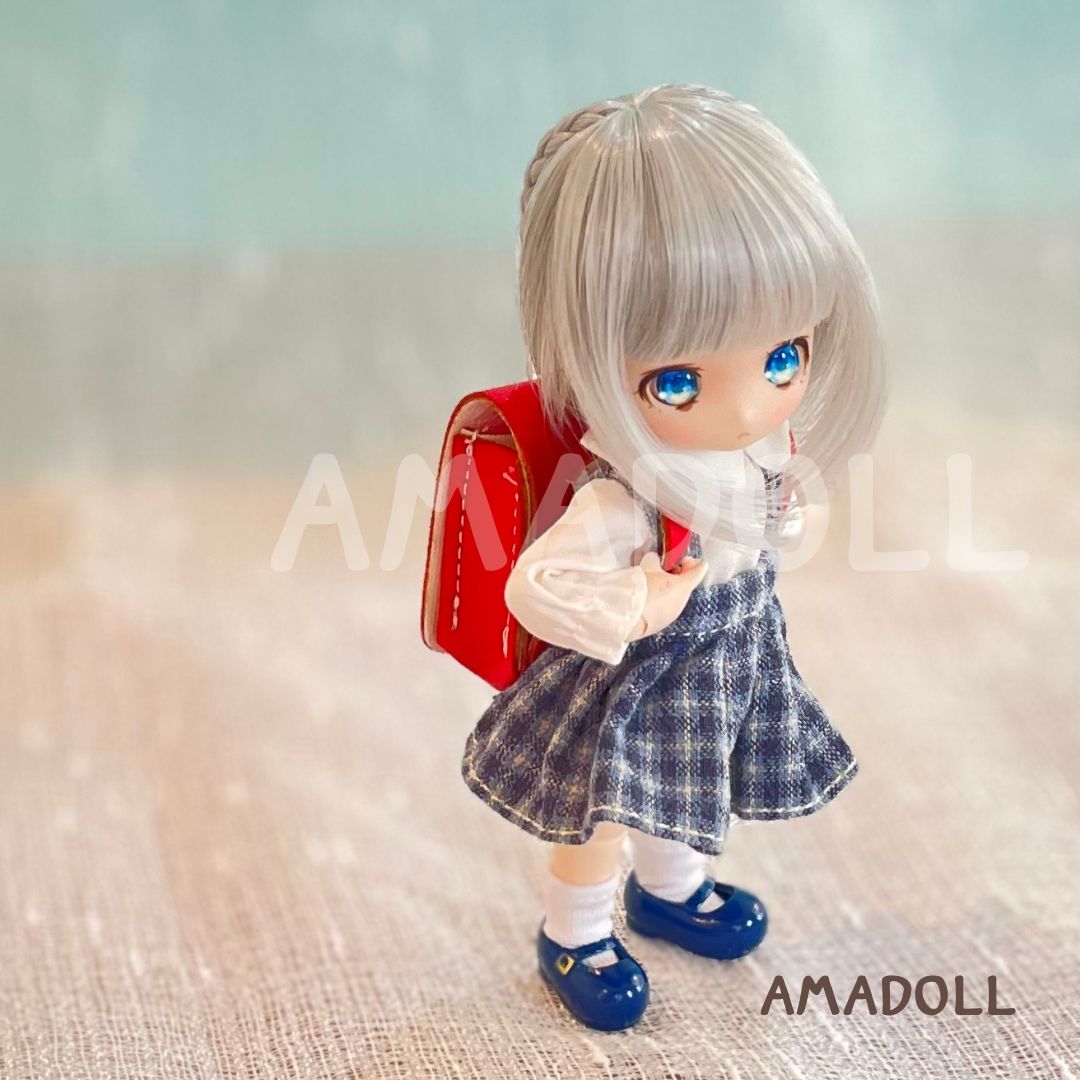 オビツ11 ねんどろいどどーる 服 ブラウス スカート ランドセル 鞄