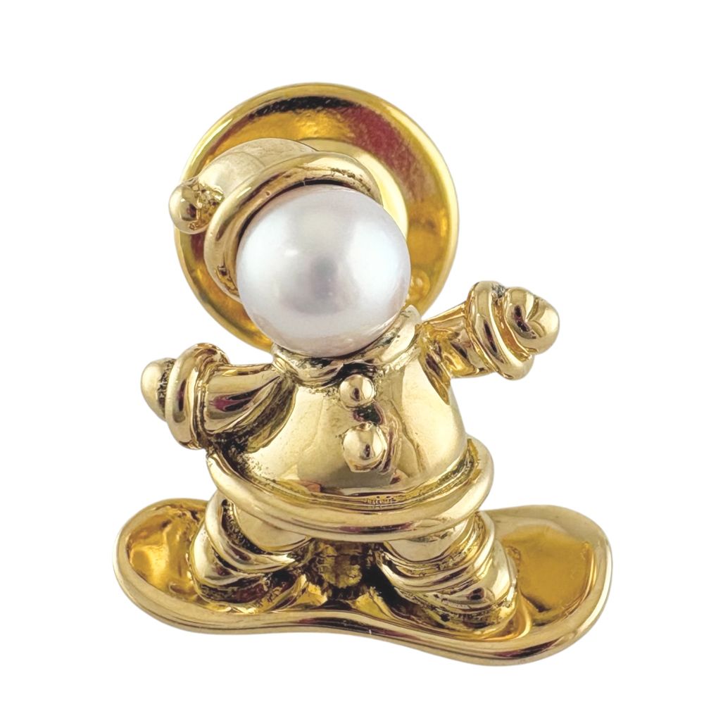 MIKIMOTO  ミキモト　K18イエローゴールド　アコヤパール3粒　ブローチ MIKIMOTO - ミキモト MIKIMOTO アコヤ真珠 6.6-5.0mm ブローチ