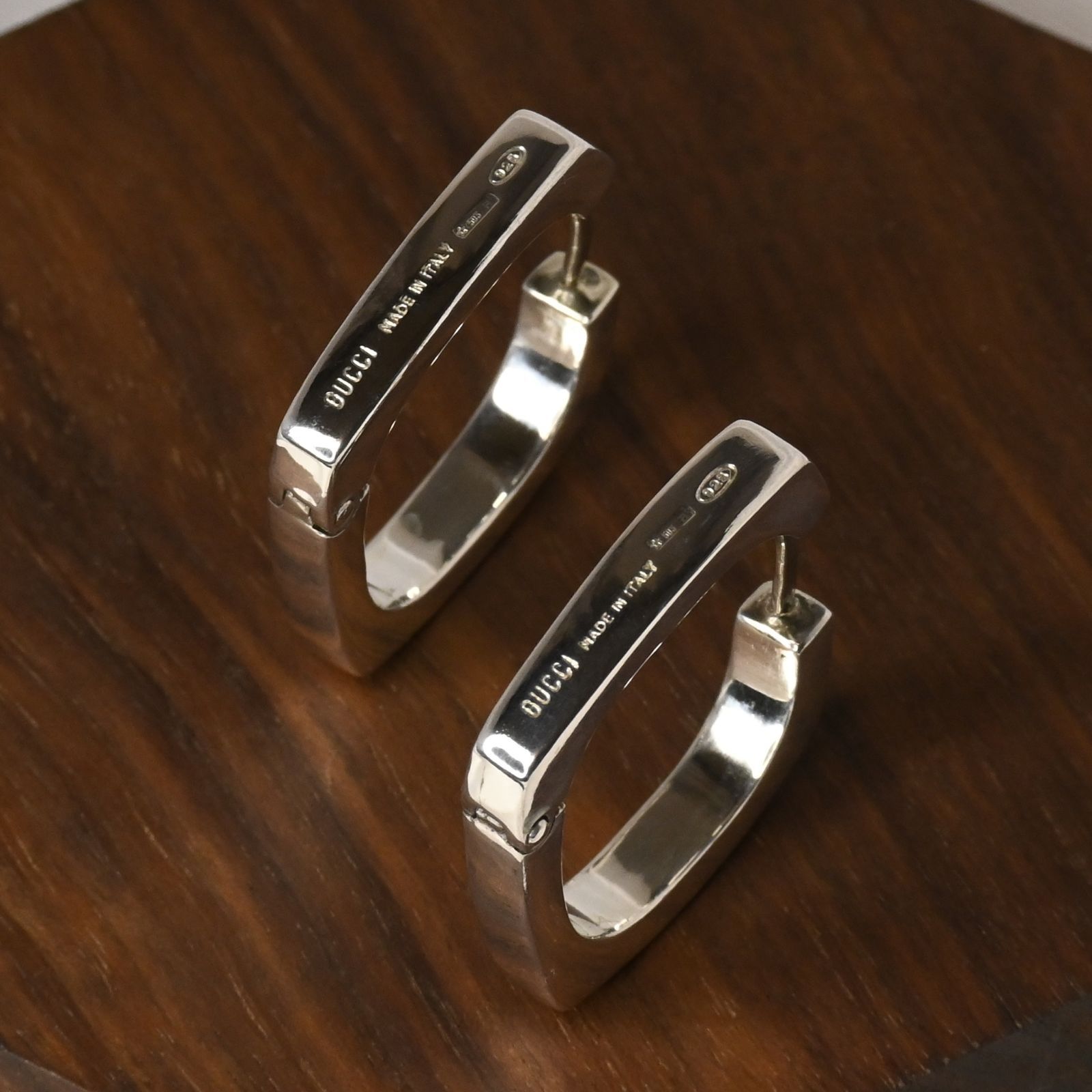 GUCCI フープピアス Ag925 GUCCI グッチ フープピアス インターロッキングG Ag925 シルバー