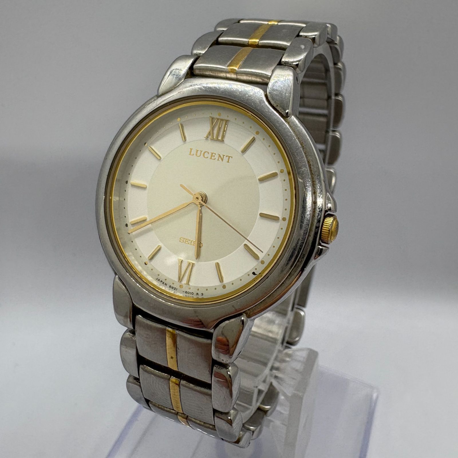 SEIKO LUCENT セイコー ルーセント 腕時計 8N21-600 シルバー ゴールド